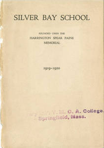 Silver Bay School booklet (1919-1920)