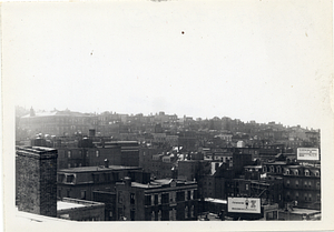 Beacon Hill seen from atop the First Harrison Gray Otis House roof, distant view