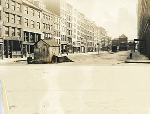 East Boston tunnel alterations - East view - Location of temporary YD - Devonshire Street Station