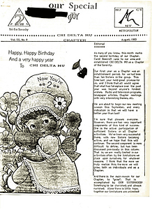 Our Special Joy, Vol. 3 No. 8 (August, 1983)