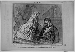 Au THÉÂTRE FRANÇAIS. - Voyons, mon ami....., allons nous-en!..... je t'assure que L'OEDIPE-ROI est fini!......