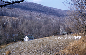 Lovell Primmer Farm, house, barn, fields, and apple orchard.