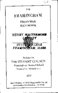 Freshman Student Handbook 1928