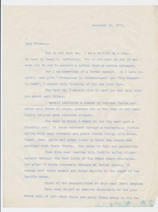 Fanmail letter to David Grayson, December 16, 1915