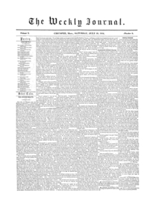 Chicopee Weekly Journal, July 29, 1854