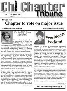 Chi Chapter Tribune Vol. 36 Iss. 10 (October, 1997)