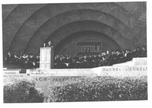 Speaker at the 1962 Suffolk University commencement