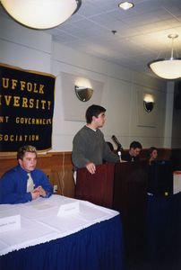 A panel discussion sponsored by Suffolk University's Student Government Association