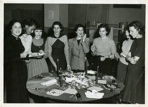 The Women's Association of Suffolk University Christmas party, 1949