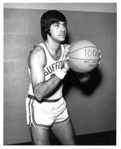 Suffolk University men's basketball player Paul Parson, 1972