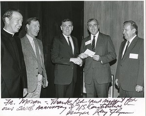 Flynn, Raymond L. with J. Donald Monan, Alan Rogers, Ira Stepanian, and Thomas F. O'Connor