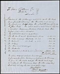 Letter to Abijah Goodrich concerning Charlestown Railroad, 1835