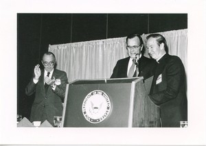 Monan, J. Donald at NAICO meeting with George Bush