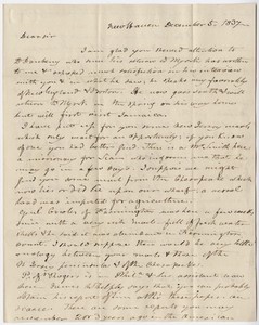 Benjamin Silliman letter to Edward Hitchcock, 1837 December 5