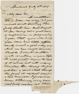 Edward Hitchcock letter to Edward Hitchcock, Jr., 1859 July 11