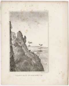 Plate, "Pulpit Rock on Monument Mt," 1841