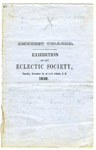 Program of the Exhibition of the Eclectic Society