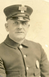 James Biggins, Sr. in full uniform of Waltham Fire Department