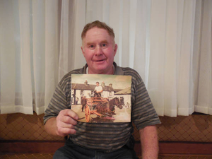 Stephen O'Brien at the Irish Immigrant Experience Mass. Memories Road Show