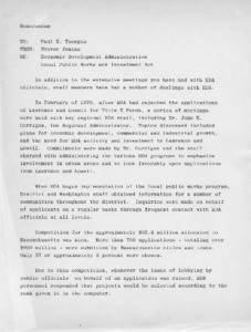 Economic development administration local public works investment act