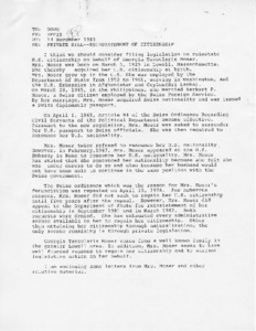 Private Bill - reinstatement of citizenship