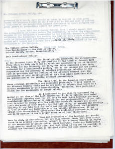 Correspondence between Boston Fire Department, Corporation Counsel, and Attorney General Department of Massachusetts