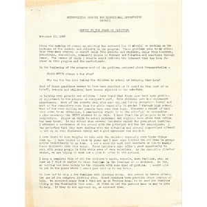 Report to the Board of Directors, November 10, 1966.