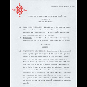 Reglamento de Inquilinos Boricuas en Acción, Inc.