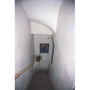View down a staircase at Residencia Betances.