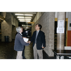 Two men at a voter rights event