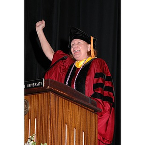 Patricia Kiladis speaks at School of Nursing convocation