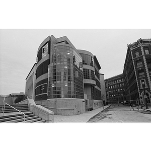 An exterior shot of Kariotis Hall at its dedication