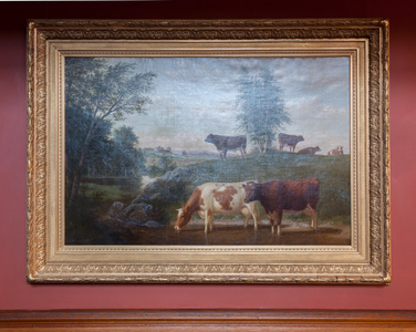 Landscape Painting with Cows