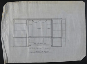Inch Scale Elevation of Library, House of C.S. Hamlin Esq., Boston, undated