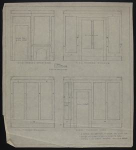 1/2" Scale Elevations of Rear Dressing Rm, House of J.S. Ames, Esq. at 3 Com'w'lth Ave., undated