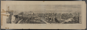 Panoramic view of the ruins after the Great Fire in Boston