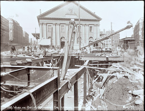 Work on Sec. 10 Haymarket Square looking northerly, Boston, Mass., March 11, 1897