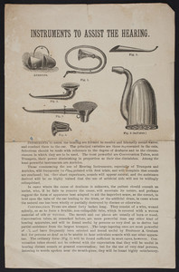 Instruments to assist the hearing, Codman & Shurtleff, 13 and 15 Tremont Street, Boston, Mass., undated