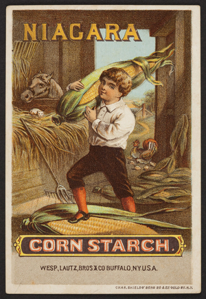 Trade card for Niagara Corn Starch, Wesp, Lautz, Bros. & Co., Buffalo, New York, undated