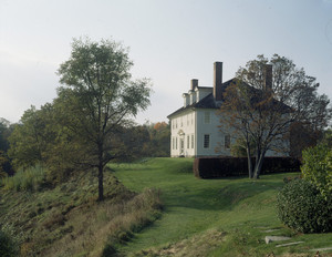 Exterior facade from the side, Hamilton House, South Berwick, Maine