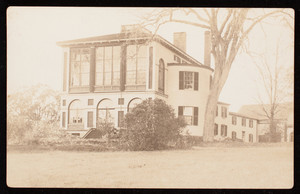 Postcard of exterior view of Castle Tucker, Maine