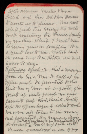 Thomas Lincoln Casey Notebook, February 1890-April 1890, 81, after dinner