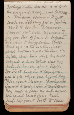 Thomas Lincoln Casey Notebook, November 1894-March 1895, 098, buy some [illegible] out for land at