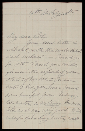 Alice W. Babcock to Thomas Lincoln Casey, February 28, 1883