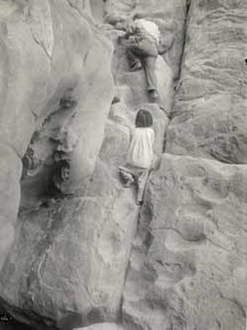 "The Foot holes along the Padres Trail, Acoma "