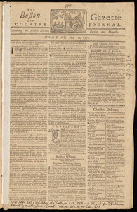 The Boston-Gazette, and Country Journal, 20 May 1771