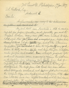 Letter from Benjamin Smith Lyman to E. L. Bullock