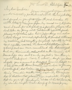 Letter from Benjamin Smith Lyman to Franklin Benjamin Sanborn