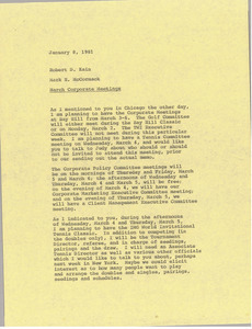 Memorandum from Mark H. McCormack to Robert D. Kain