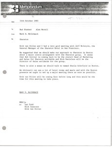 Memorandum from Mark H. McCormack to Bud Stanner